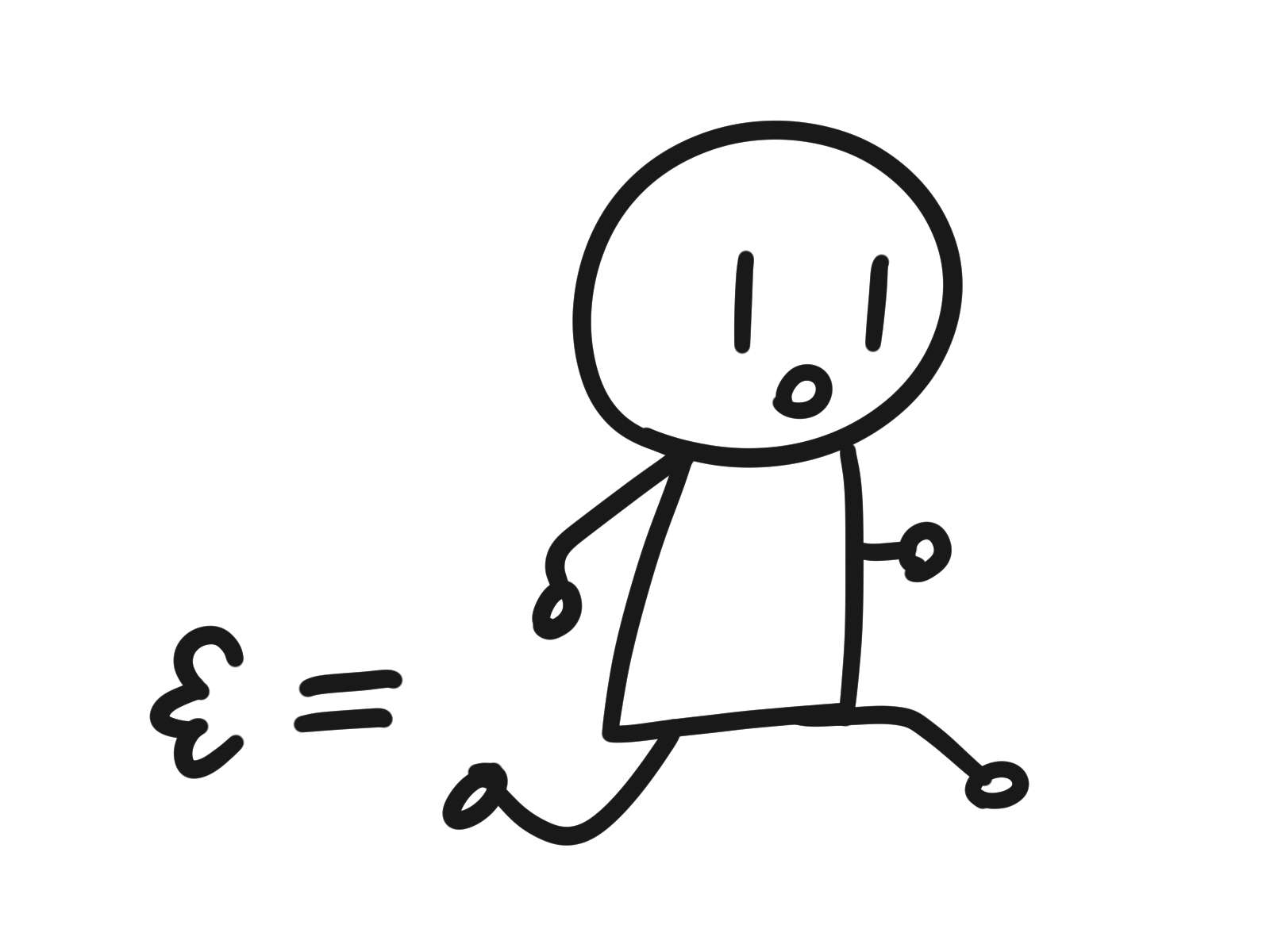 走って逃げる人